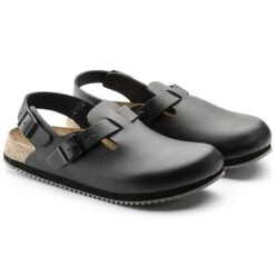 Birkenstock Tokio Super Grip Leather Black -Birkenstock Shop 61196 pair