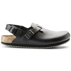 Birkenstock Tokio Super Grip Leather Black -Birkenstock Shop 61196 side