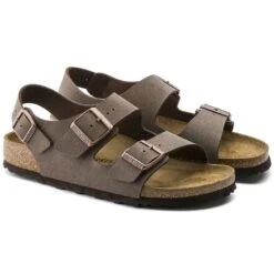 Birkenstock Milano Birkibuc Mocha -Birkenstock Shop 634503 pair