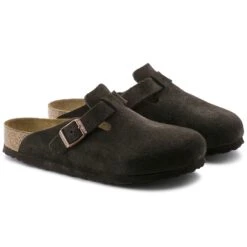 Birkenstock Boston Soft Footbed Suede Leather Mocha -Birkenstock Shop 660461 pair