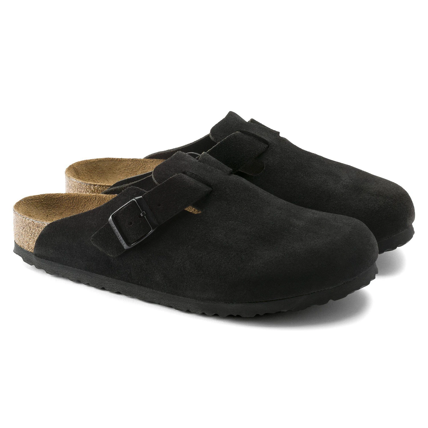 Birkenstock Boston Soft Footbed Suede Leather Black 8 Birkenstock Boston Soft Footbed Suede Leather Black - Image 8