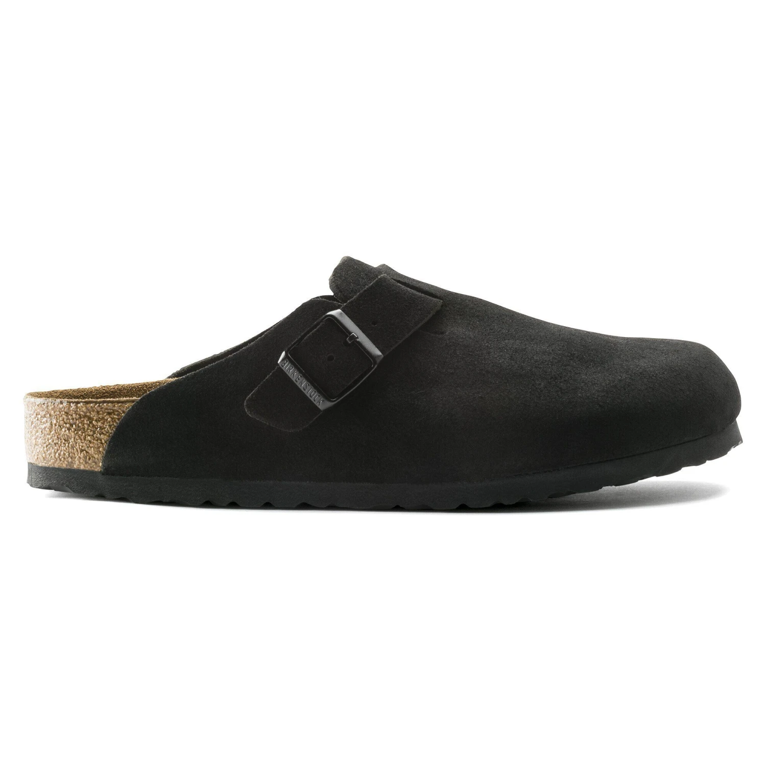 Birkenstock Boston Soft Footbed Suede Leather Black 3 Birkenstock Boston Soft Footbed Suede Leather Black - Image 3