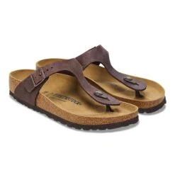 Birkenstock Gizeh Oiled Leather Habana -Birkenstock Shop 743831 pair