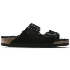 Birkenstock Arizona Shearling Suede Leather Black -Birkenstock Shop 752663 side