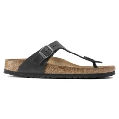 Birkenstock Gizeh Oiled Leather Black -Birkenstock Shop 845251 side