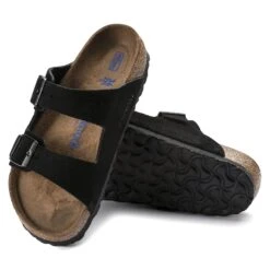 Birkenstock Arizona Soft Footbed Suede Leather Black -Birkenstock Shop 951321 sole